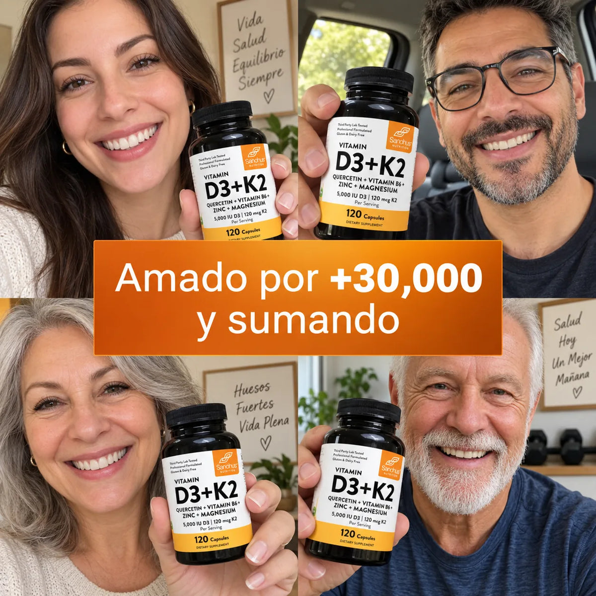 D3+K2: #1 Para la Salud Cardiovascular y Flexibilidad Arterial - 120 Capsulas 🧡
