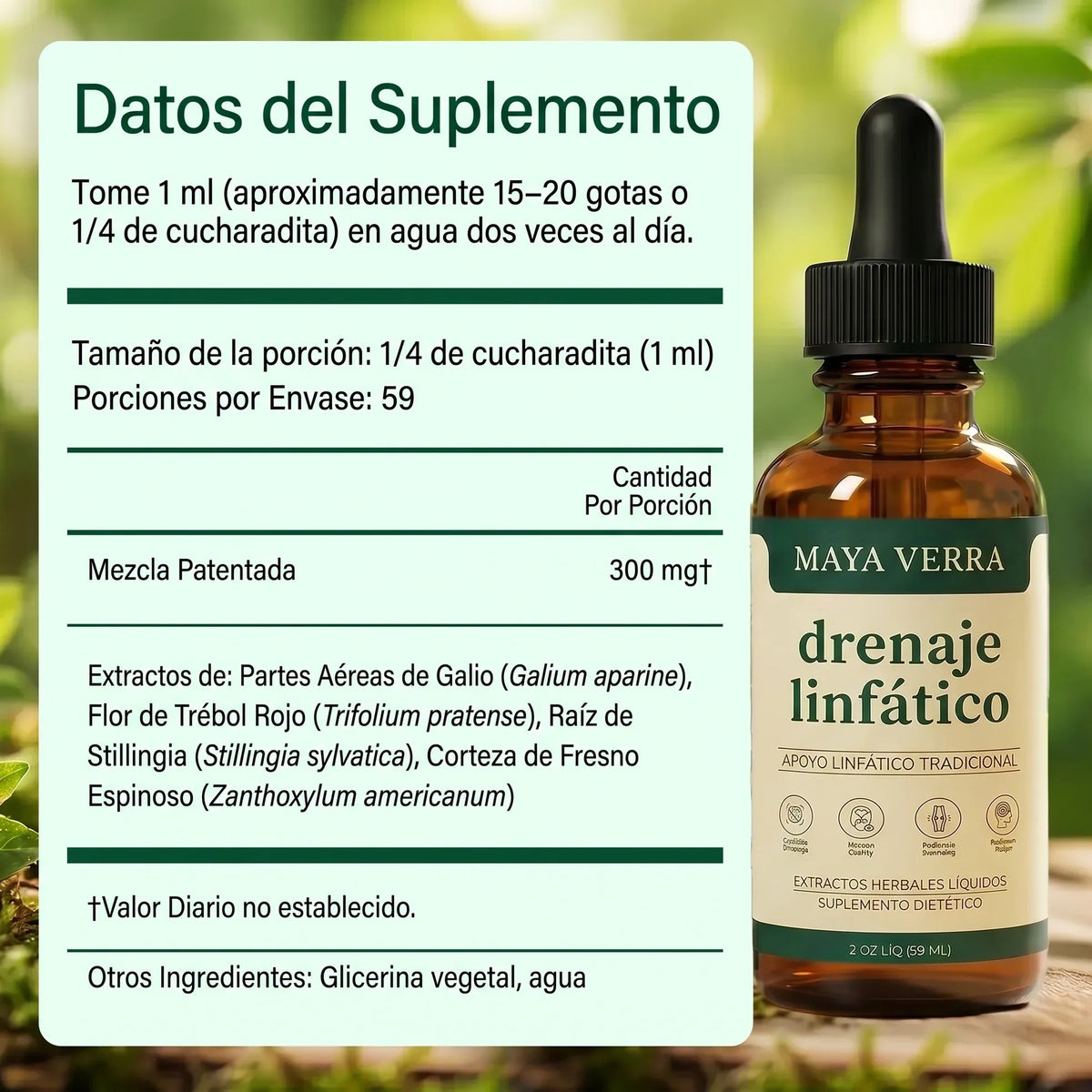 Drenaje Linfático Mayaverra - Gotas Naturales (59 ML)