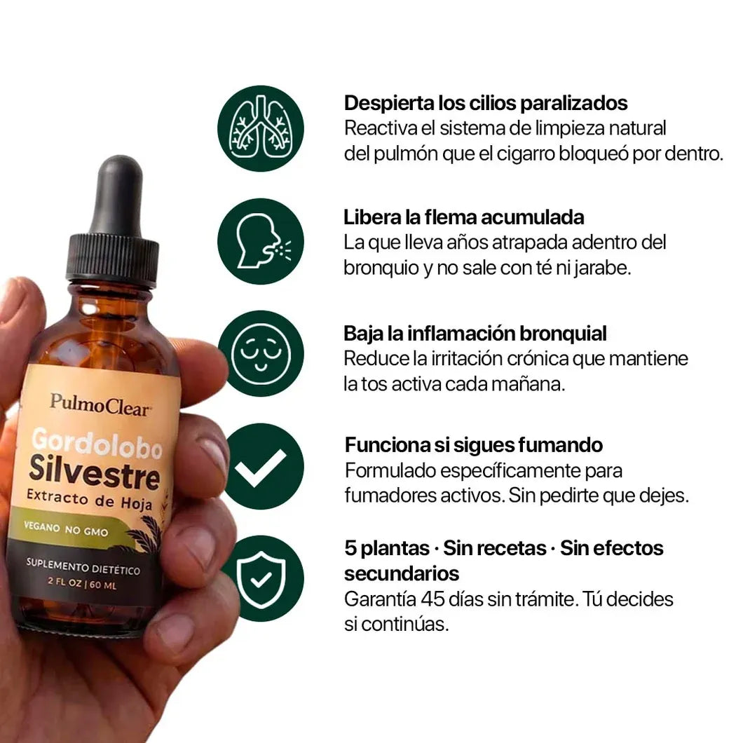 Aire Claro | Activador Mucociliar™ en gotas para fumadores y exfumadores